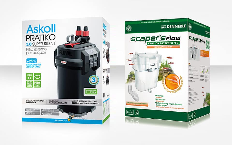 Filtro per acquario in casa