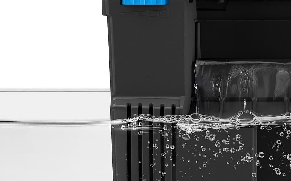 Filtro a zainetto per acquario naturale