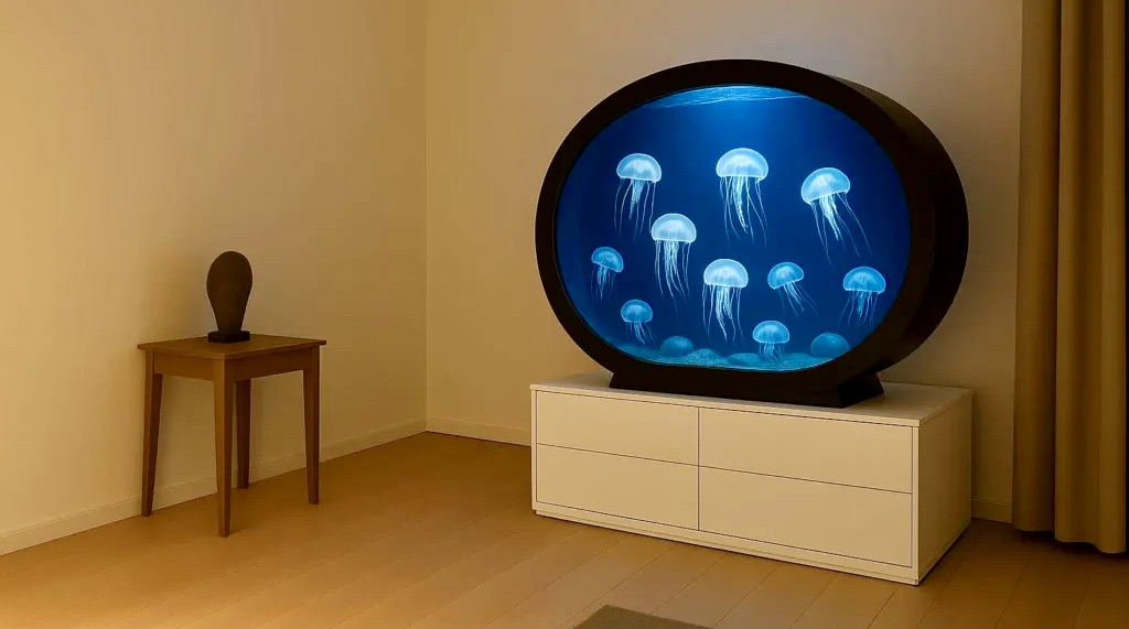 allestimento acquario per meduse